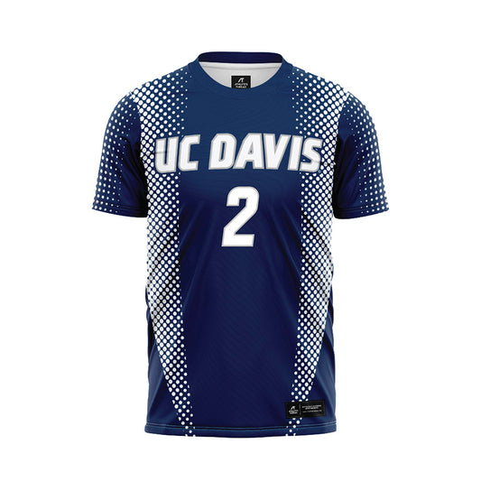 UC Davis - NCAA Women's Soccer : Lakelee Perkins - Blue Soccer Jersey-0