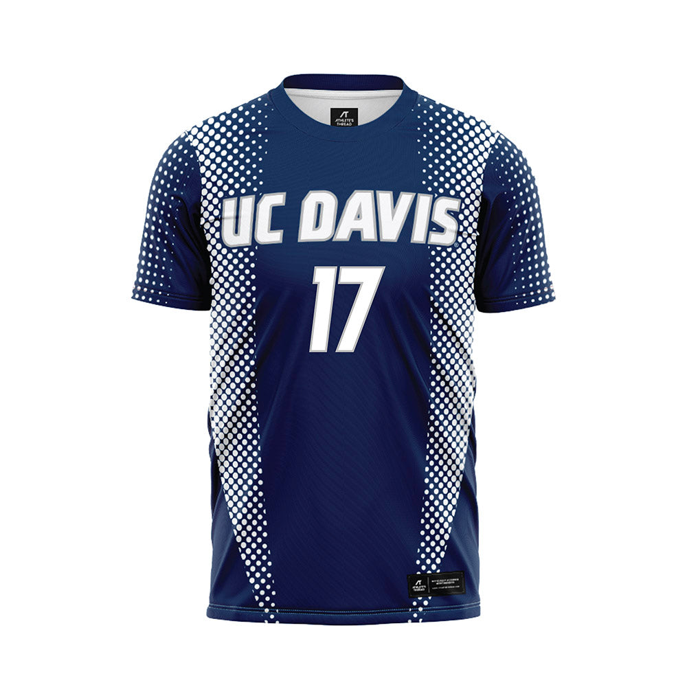 UC Davis - NCAA Women's Soccer : Presley Henry - Blue Soccer Jersey-0