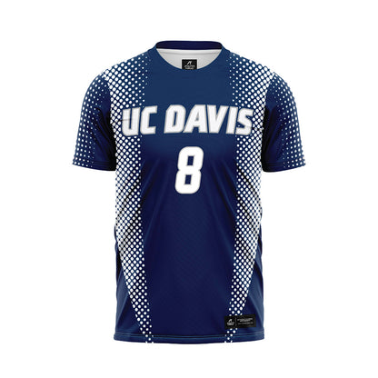 UC Davis - NCAA Women's Soccer : Jaycee DeFazio - Blue Soccer Jersey-0