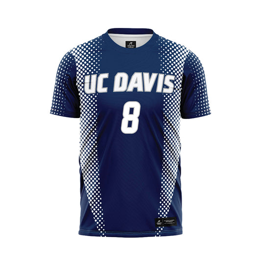 UC Davis - NCAA Women's Soccer : Jaycee DeFazio - Blue Soccer Jersey-0