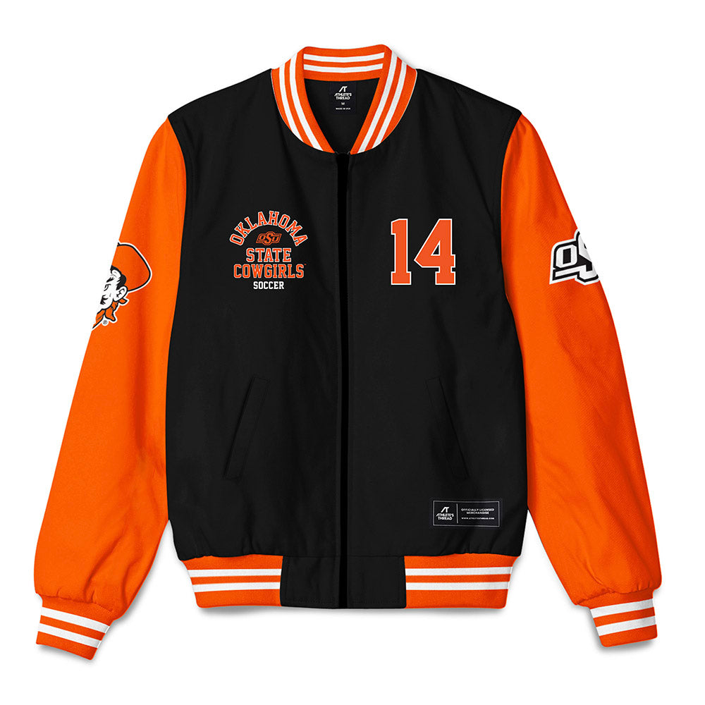Oklahoma State - NCAA Women's Soccer : Grace Bindbeutel - Bomber Jacket-0