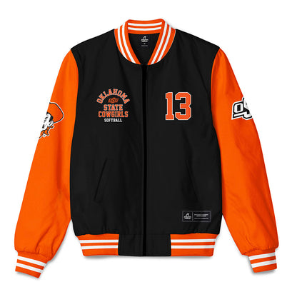 Oklahoma State - NCAA Softball : Libby Jaques - Bomber Jacket-0