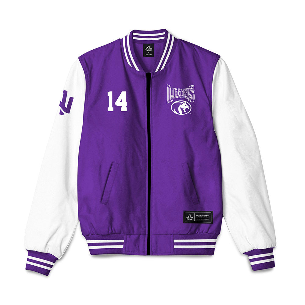 North Alabama - NCAA Baseball : Alex Wilson - Bomber Jacket-0