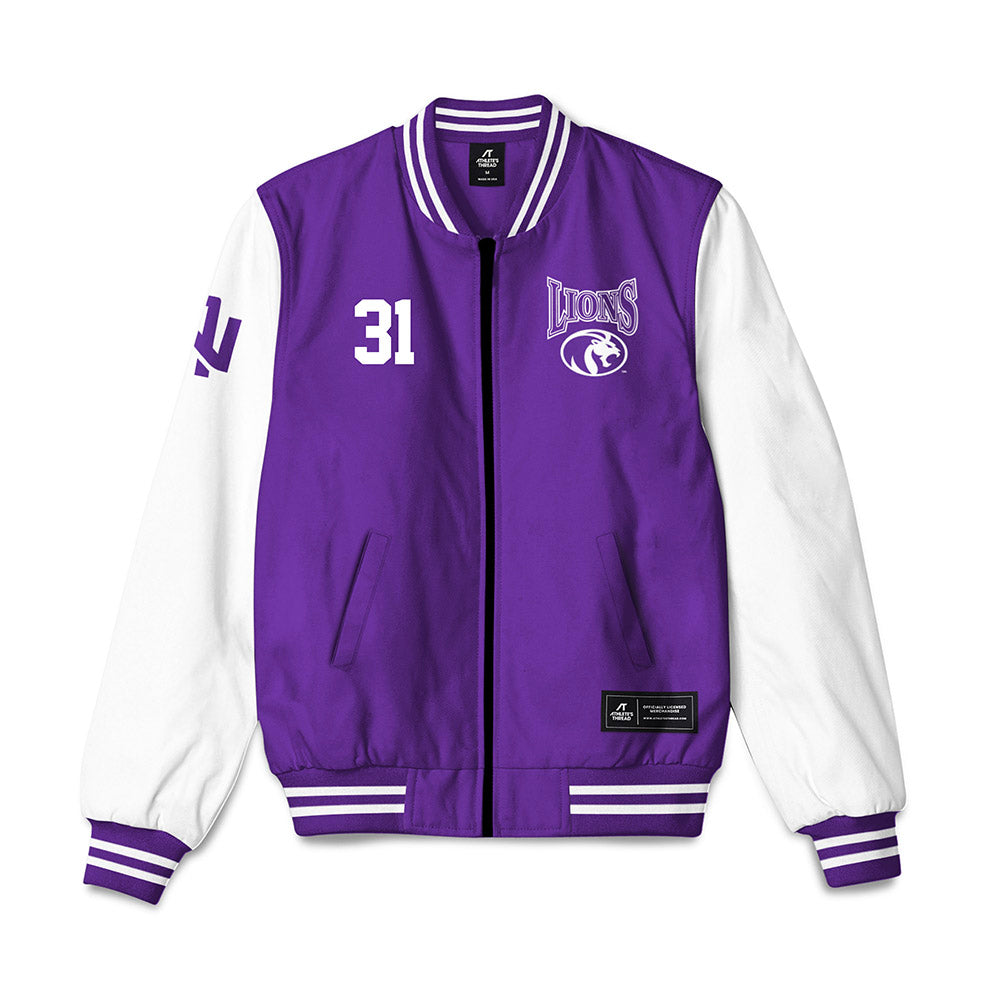 North Alabama - NCAA Baseball : Tyler Rice - Bomber Jacket-0