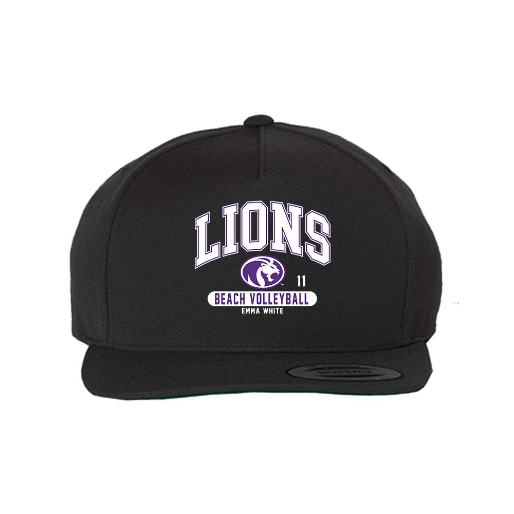 North Alabama - NCAA Beach Volleyball : Emma White - Snapback Hat-0