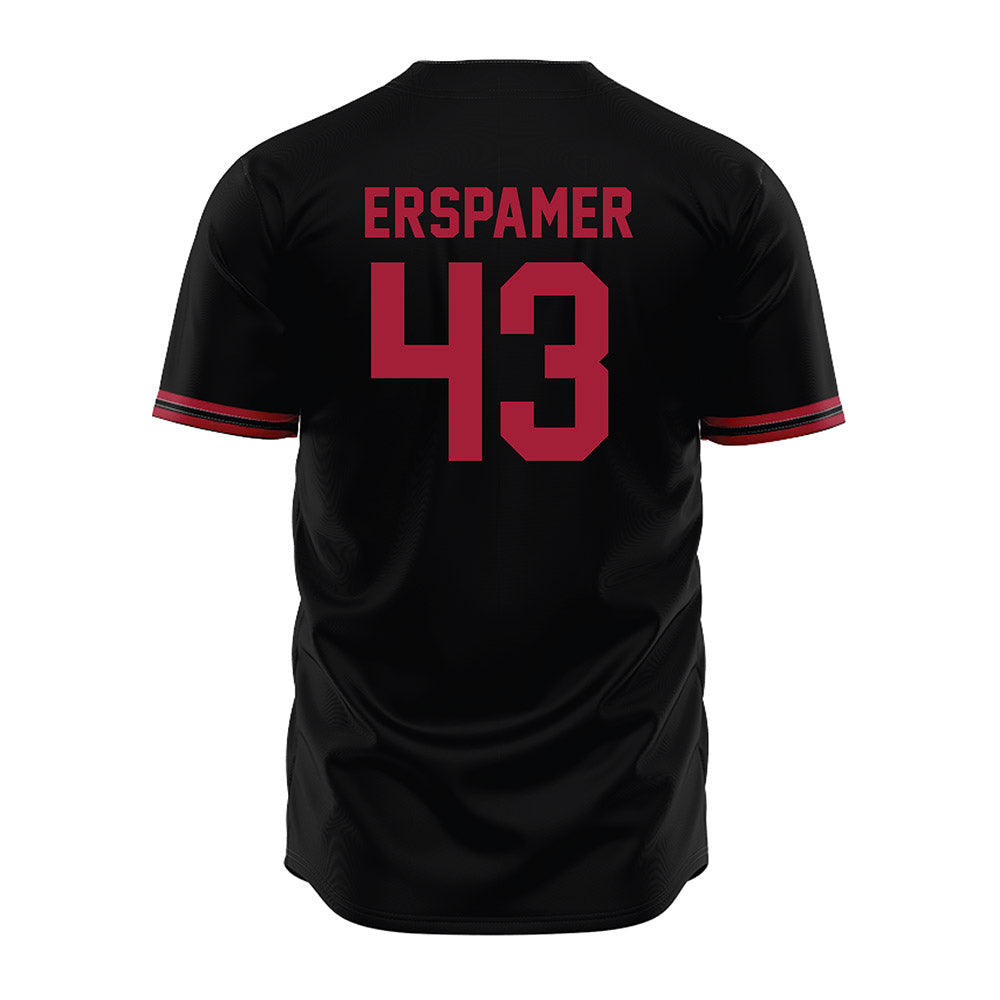 Stanford - NCAA Baseball : Mike Erspamer - Black Jersey-1