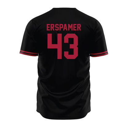 Stanford - NCAA Baseball : Mike Erspamer - Black Jersey-1