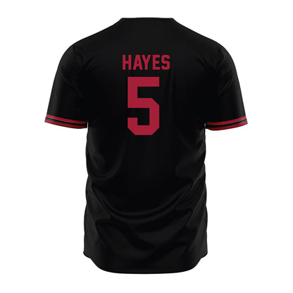 Stanford - NCAA Baseball : Rashad Hayes - Black Jersey-1