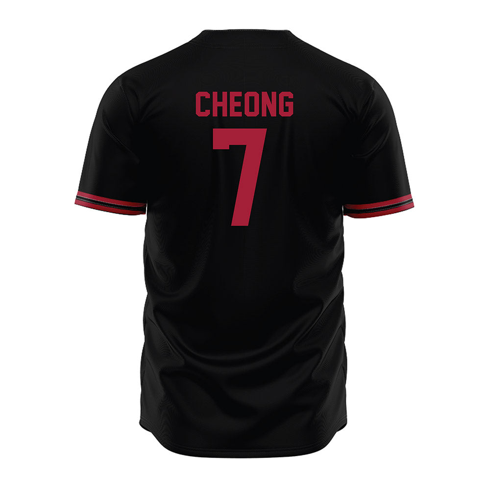 Stanford - NCAA Baseball : Philip Cheong - Black Jersey-1