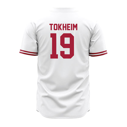 Stanford - NCAA Baseball : Teddy Tokheim - White Jersey-1
