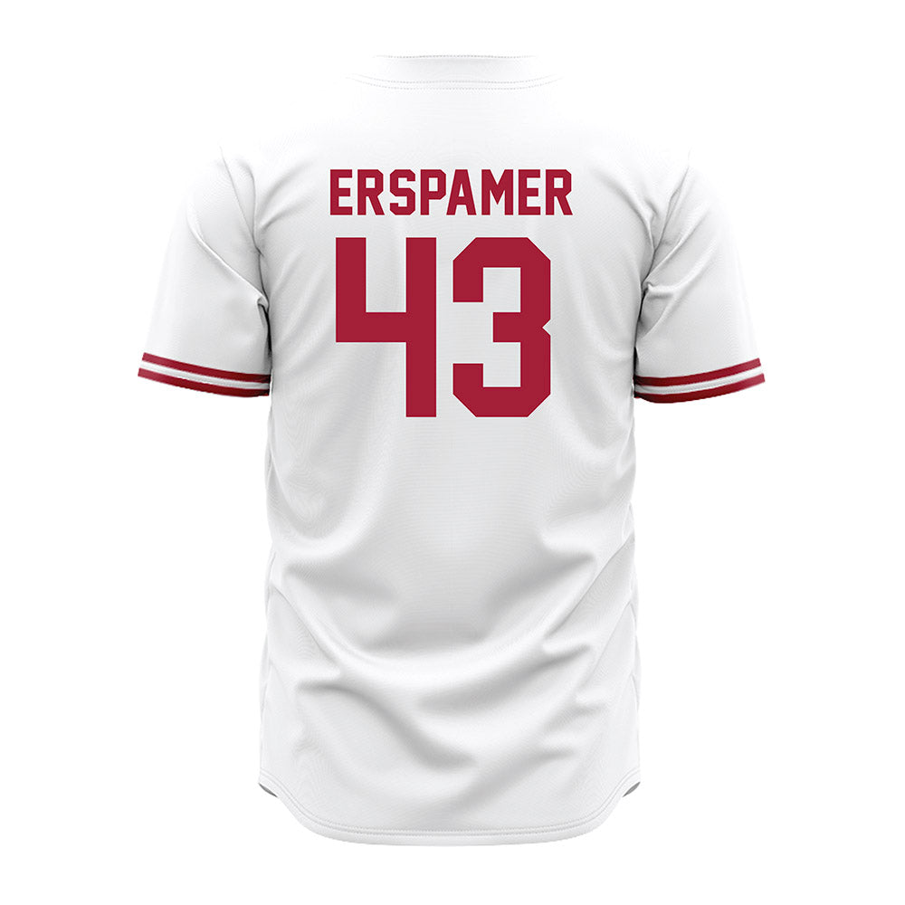 Stanford - NCAA Baseball : Mike Erspamer - White Jersey-1