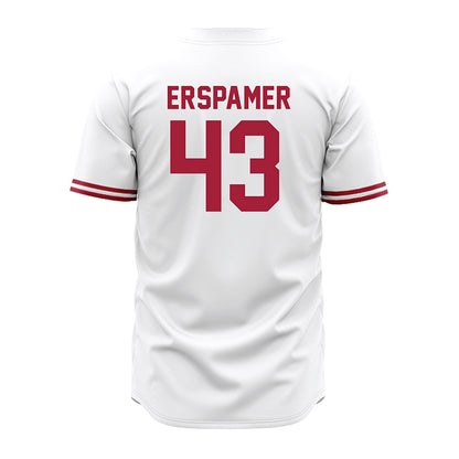 Stanford - NCAA Baseball : Mike Erspamer - White Jersey-1