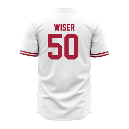 Stanford - NCAA Baseball : David Wiser - White Jersey-1