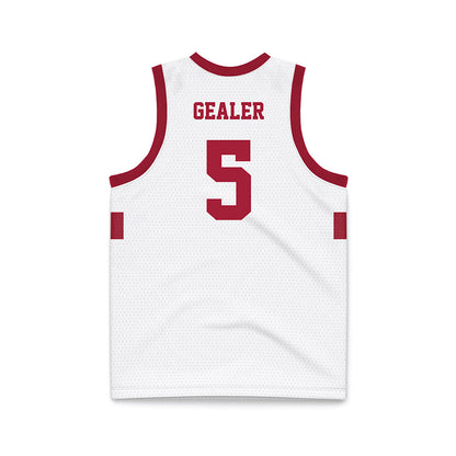 Stanford - NCAA Men's Basketball : Benny Gealer - White Basketball Jersey-1