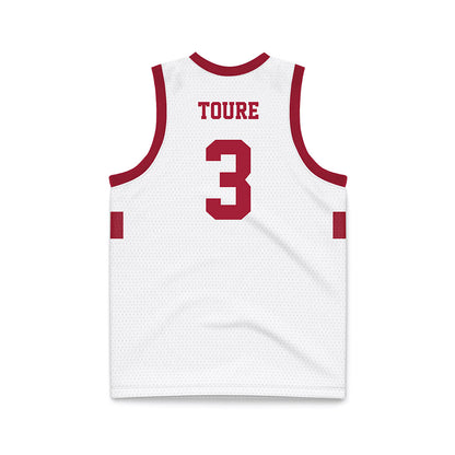 Stanford - NCAA Men's Basketball : Tallis Toure - White Basketball Jersey-1