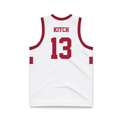 Stanford - NCAA Men's Basketball : Ethan Kitch - White Basketball Jersey-1