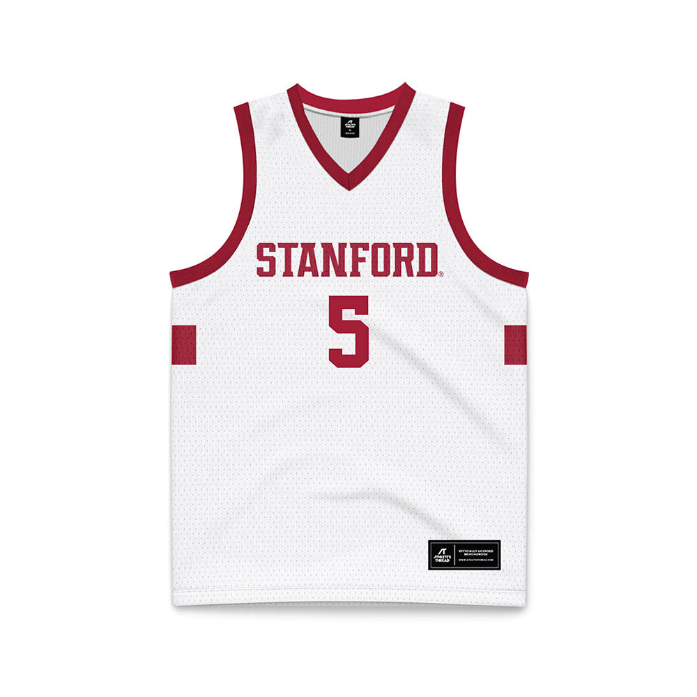 Stanford - NCAA Men's Basketball : Benny Gealer - White Basketball Jersey-0