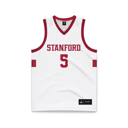 Stanford - NCAA Men's Basketball : Benny Gealer - White Basketball Jersey-0