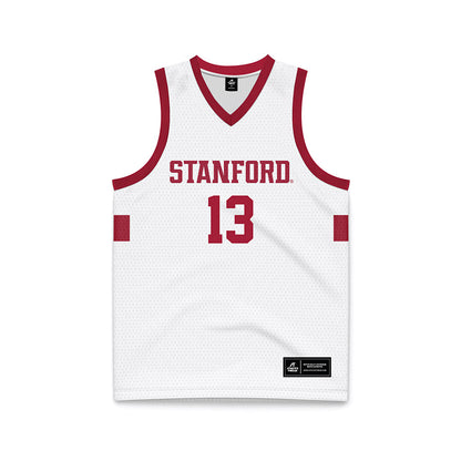 Stanford - NCAA Men's Basketball : Ethan Kitch - White Basketball Jersey-0