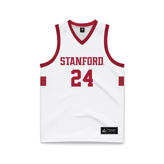 Stanford - NCAA Men's Basketball : Christian Bliss - White Basketball Jersey-0