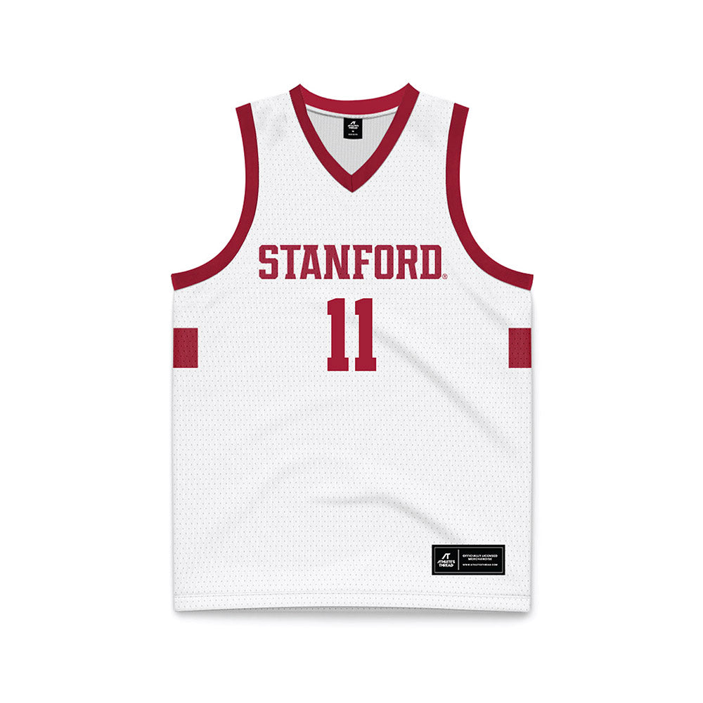 Stanford - NCAA Men's Basketball : Ryan Agarwal - White Basketball Jersey-0