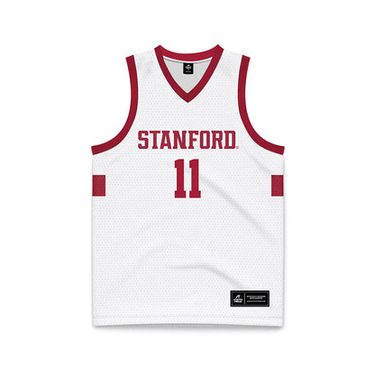 Stanford - NCAA Men's Basketball : Ryan Agarwal - White Basketball Jersey-0