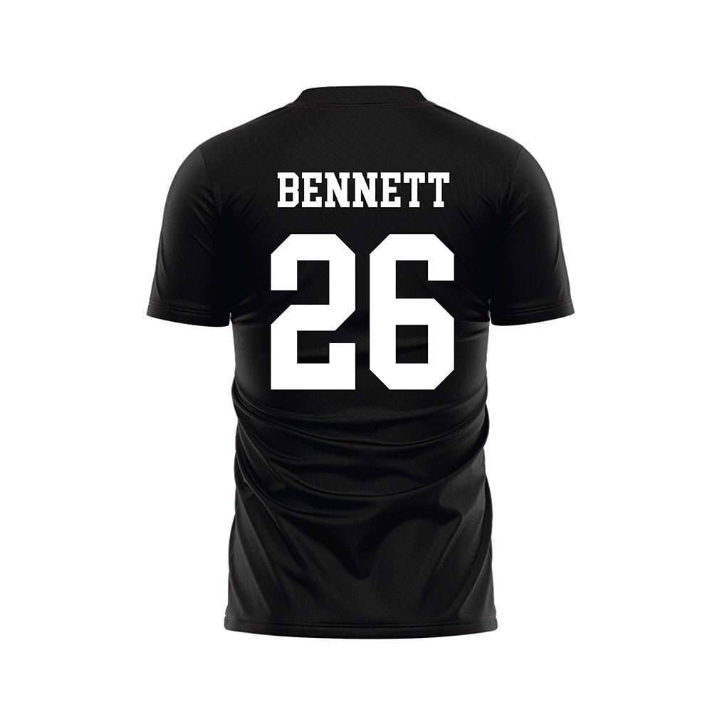Stanford - NCAA Men's Soccer : Brad Bennett - Black Soccer Jersey-1