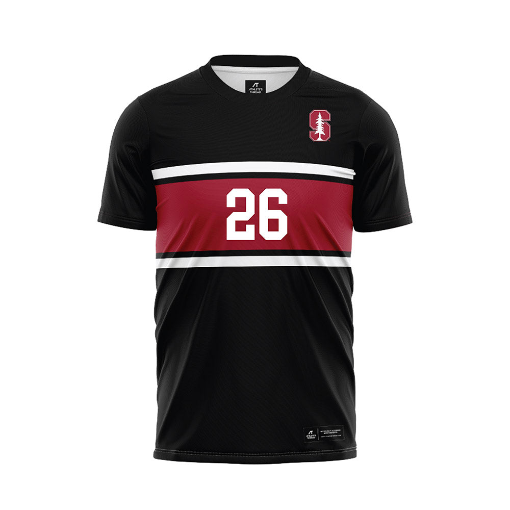 Stanford - NCAA Men's Soccer : Brad Bennett - Black Soccer Jersey-0