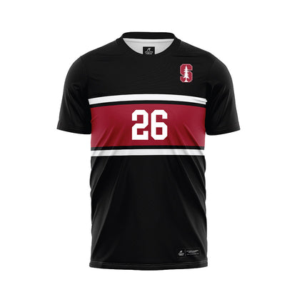 Stanford - NCAA Men's Soccer : Brad Bennett - Black Soccer Jersey-0