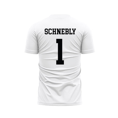 Stanford - NCAA Men's Soccer : Rowan Schnebly - White Soccer Jersey-1