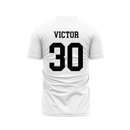Stanford - NCAA Men's Soccer : Jordan Victor - White Soccer Jersey-1