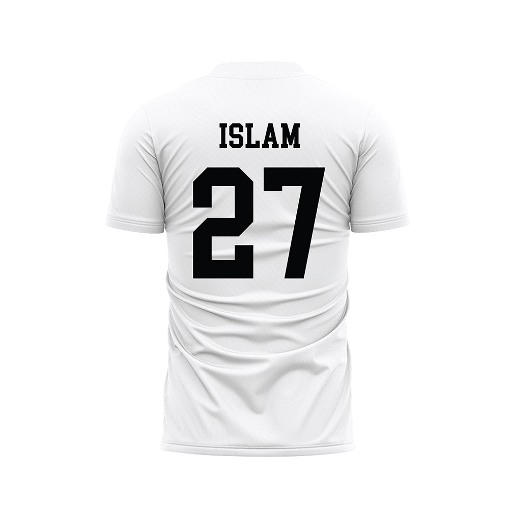 Stanford - NCAA Men's Soccer : Trevor Islam - White Soccer Jersey-1