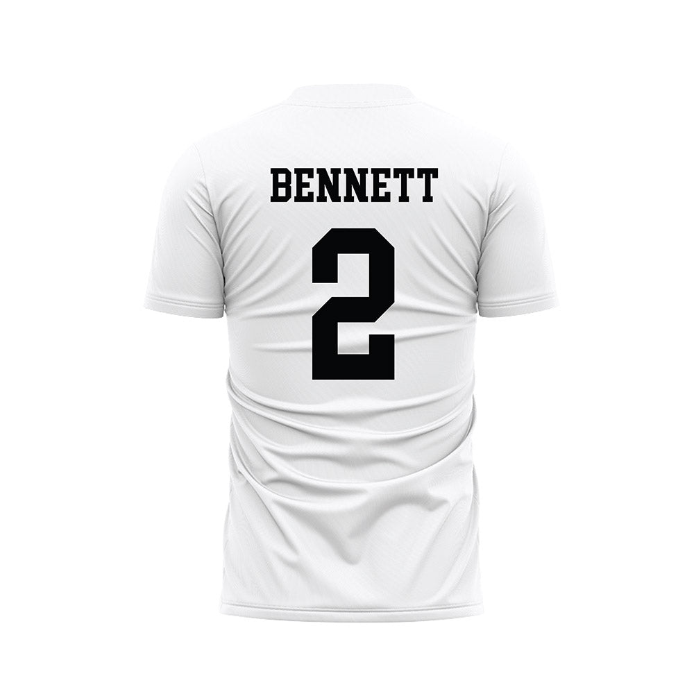 Stanford - NCAA Men's Soccer : Brad Bennett - White Soccer Jersey-1