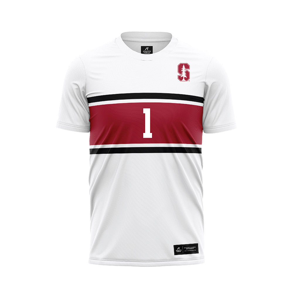 Stanford - NCAA Men's Soccer : Rowan Schnebly - White Soccer Jersey-0