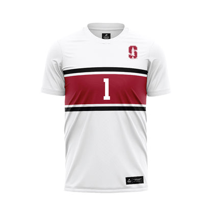 Stanford - NCAA Men's Soccer : Rowan Schnebly - White Soccer Jersey-0
