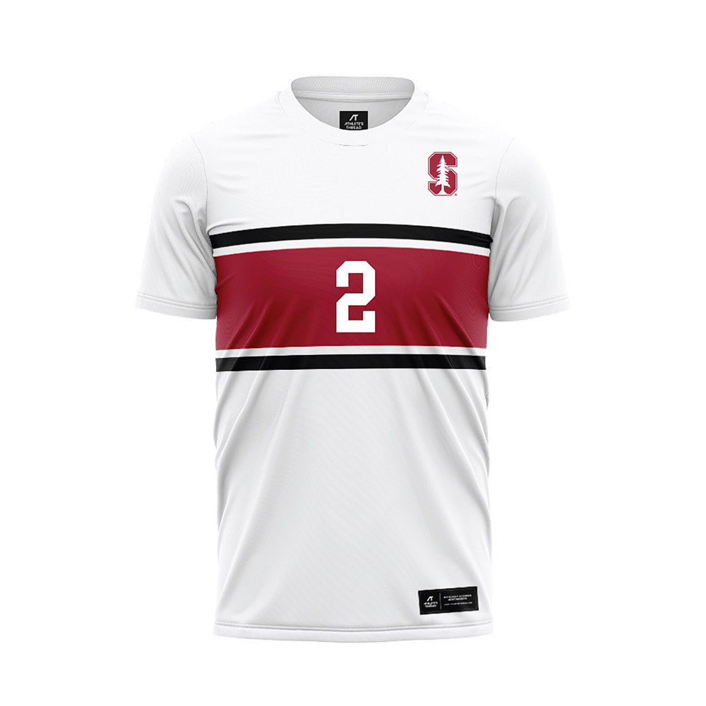 Stanford - NCAA Men's Soccer : Brad Bennett - White Soccer Jersey-0