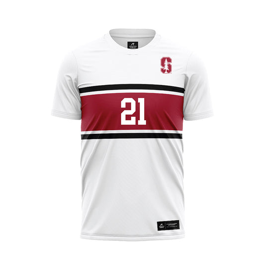 Stanford - NCAA Men's Soccer : Dillon Logan - White Soccer Jersey-0