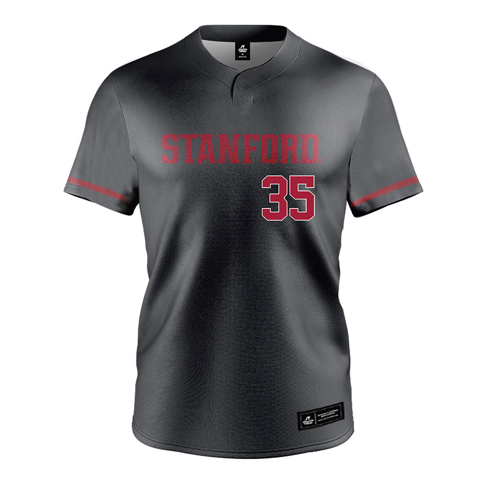 Stanford - NCAA Softball : Joie Economides - Grey Jersey-0