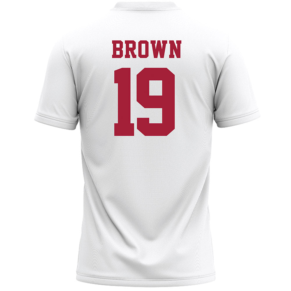 Stanford - NCAA Women's Lacrosse : Emma Brown - White Lacrosse Jersey -1
