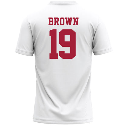 Stanford - NCAA Women's Lacrosse : Emma Brown - White Lacrosse Jersey -1