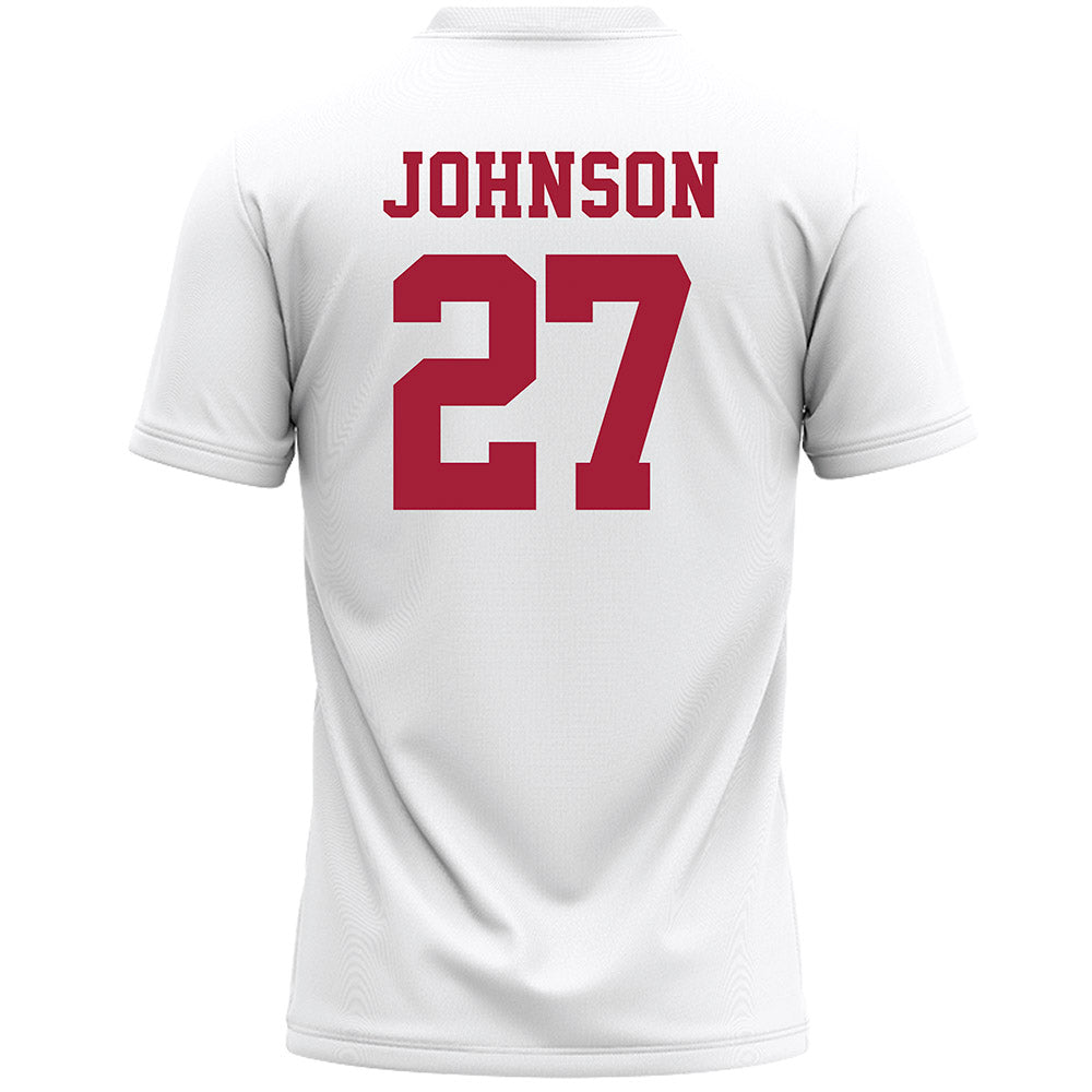 Stanford - NCAA Women's Lacrosse : Ellie Johnson - White Lacrosse Jersey -1