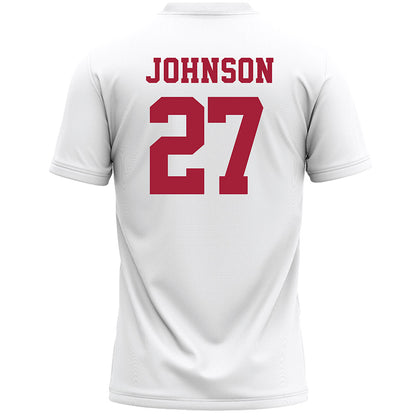 Stanford - NCAA Women's Lacrosse : Ellie Johnson - White Lacrosse Jersey -1