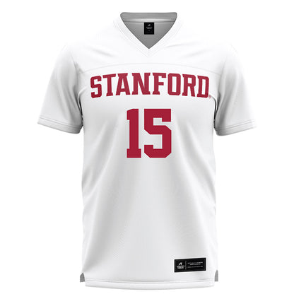 Stanford - NCAA Women's Lacrosse : Martha Oakey - White Lacrosse Jersey -0