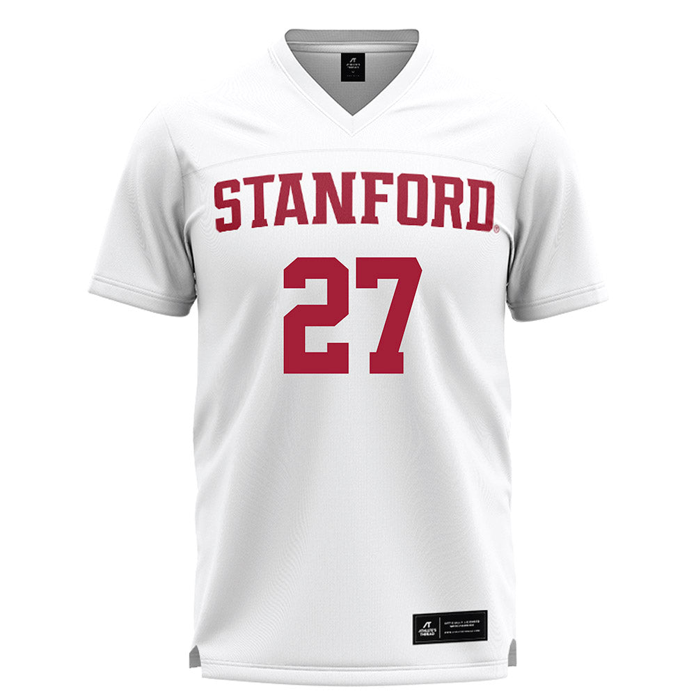 Stanford - NCAA Women's Lacrosse : Ellie Johnson - White Lacrosse Jersey -0