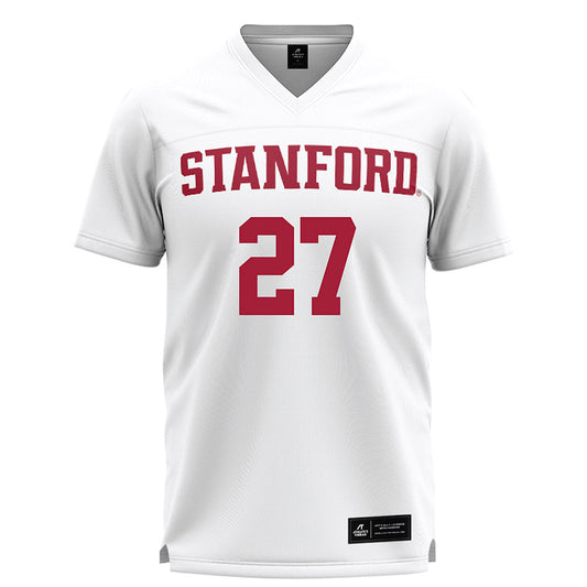 Stanford - NCAA Women's Lacrosse : Ellie Johnson - White Lacrosse Jersey -0
