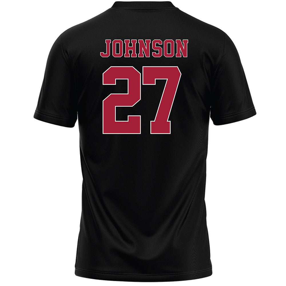 Stanford - NCAA Women's Lacrosse : Ellie Johnson - Black Lacrosse Jersey -1