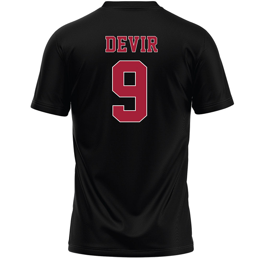 Stanford - NCAA Women's Lacrosse : Lindsey Devir - Black Lacrosse Jersey -1