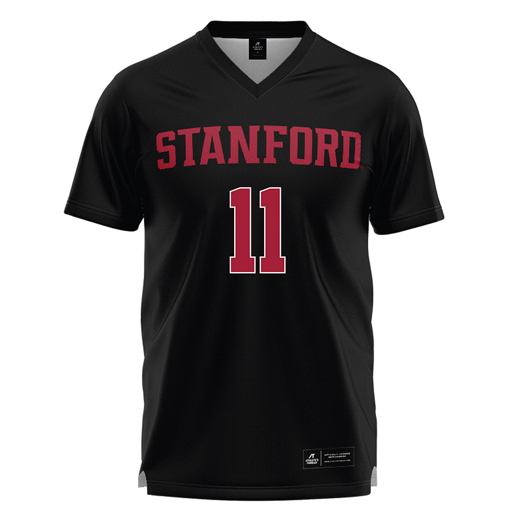 Stanford - NCAA Women's Lacrosse : Mae Flanagan - Black Lacrosse Jersey -0