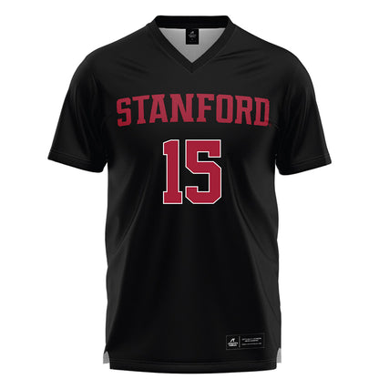 Stanford - NCAA Women's Lacrosse : Martha Oakey - Black Lacrosse Jersey -0