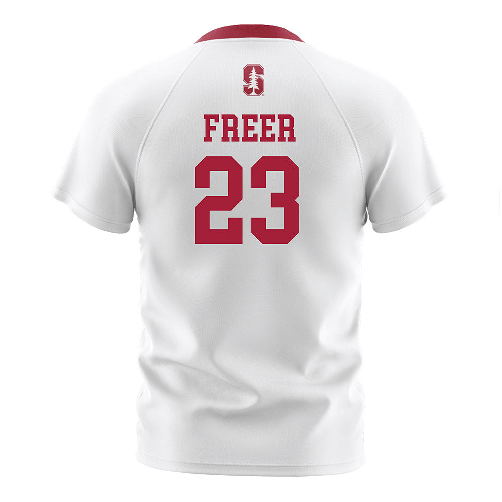 Stanford - NCAA Women's Soccer : Lily Freer - White Soccer Jersey-1